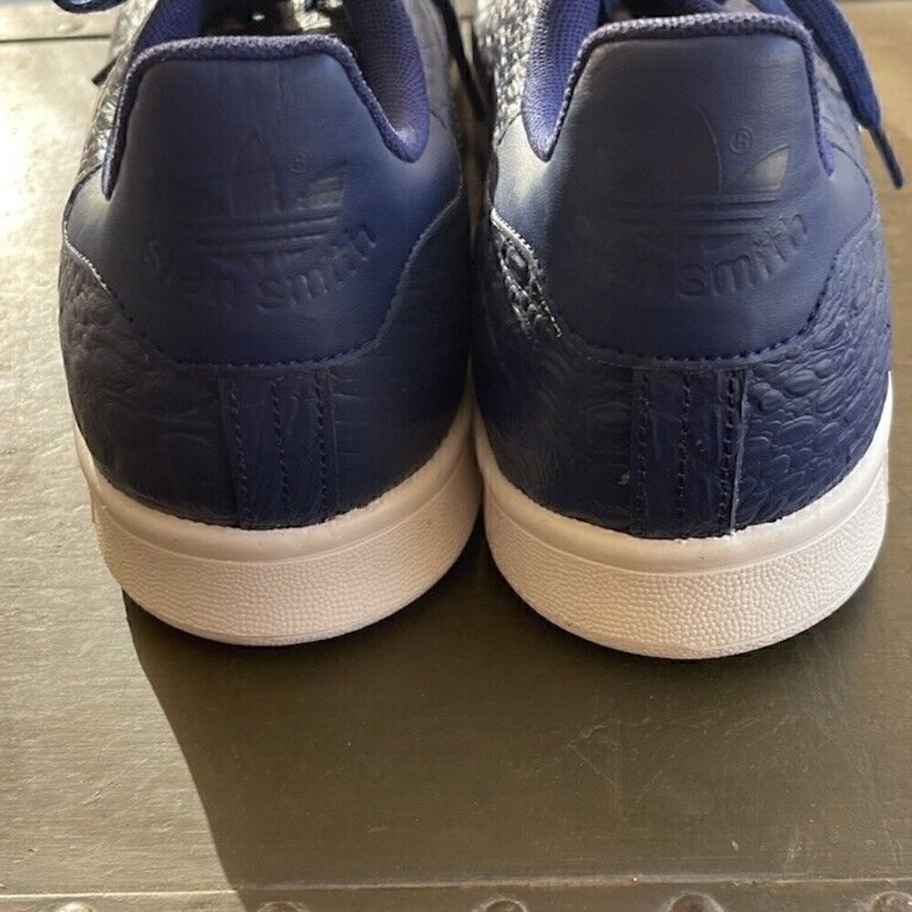 Adidas Mens Stan Smith AQ2730 Blue Animal Print Casual Shoes Sneakers Size 11.5 - Picture 8 of 16